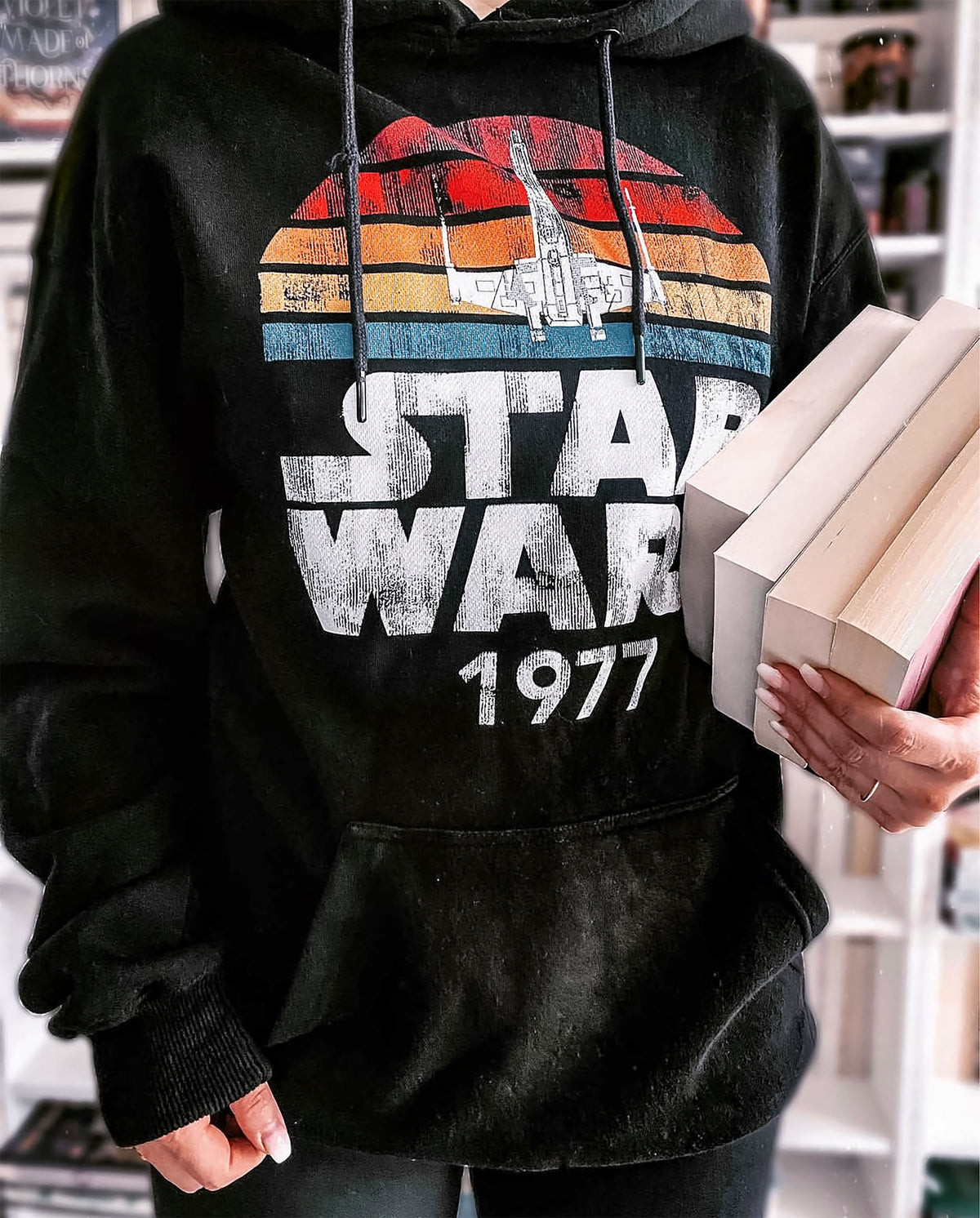 Produktbild Star Wars från 1977 Retro Hoodie Svart