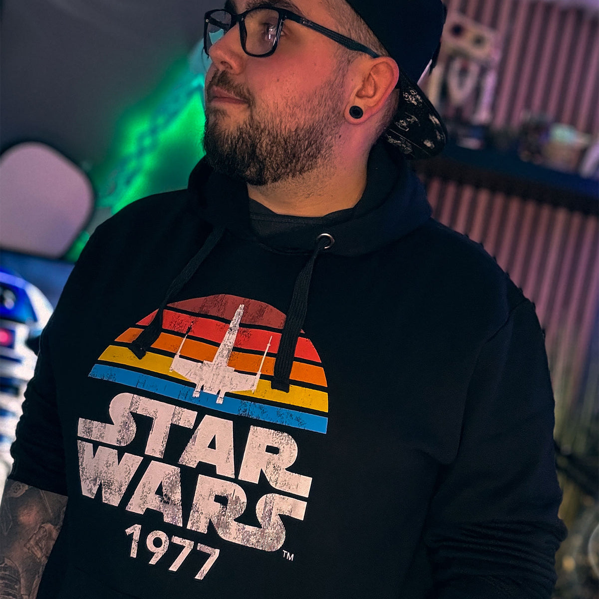 Produktbild Star Wars från 1977 Retro Hoodie Svart