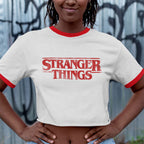 Produktbild Stranger Things - Distressed Logo Crop Top vit