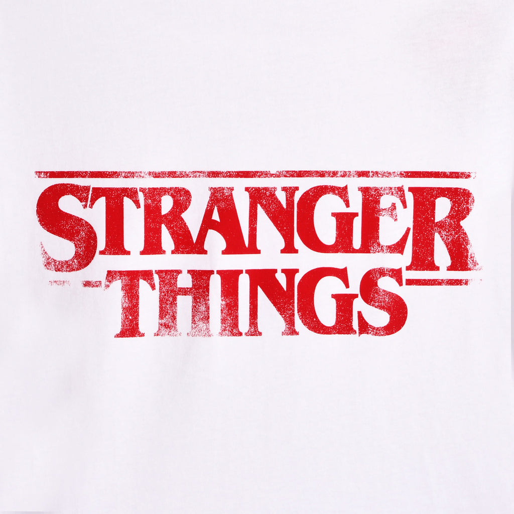 Produktbild Stranger Things - Distressed Logo Crop Top vit