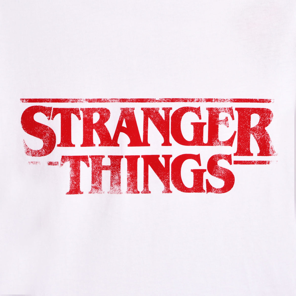 Produktbild Stranger Things - Distressed Logo Crop Top vit