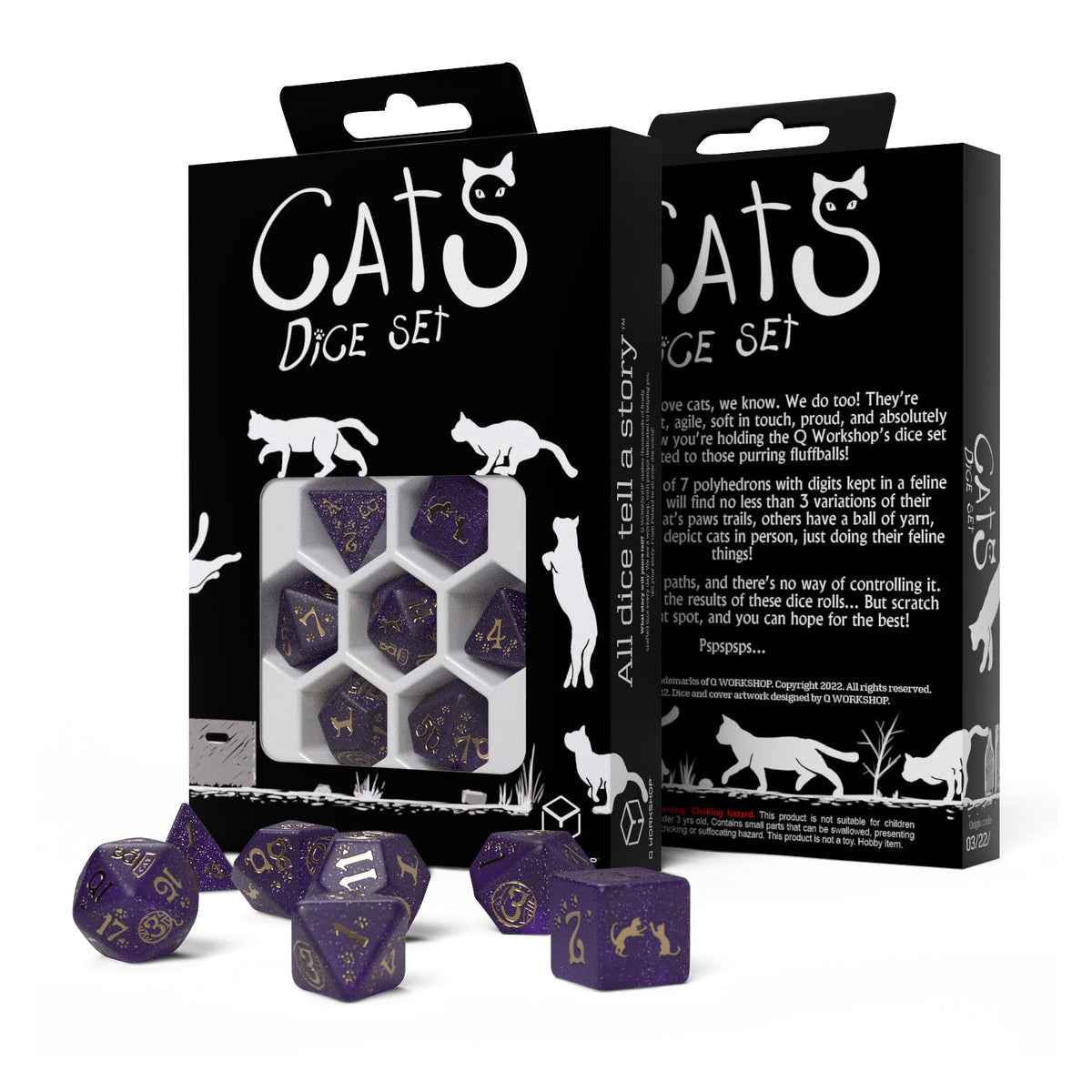 Produktbild Cats - Purrito RPG Tärningsset 7-delat
