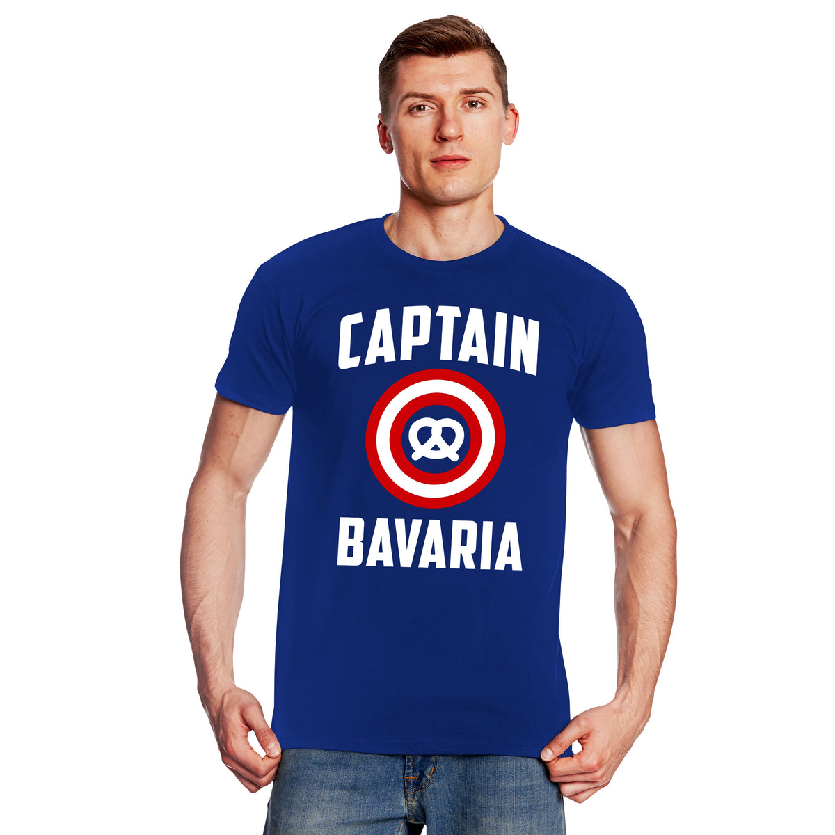 Produktbild Captain Bavaria T-shirt för Captain America-fans blå