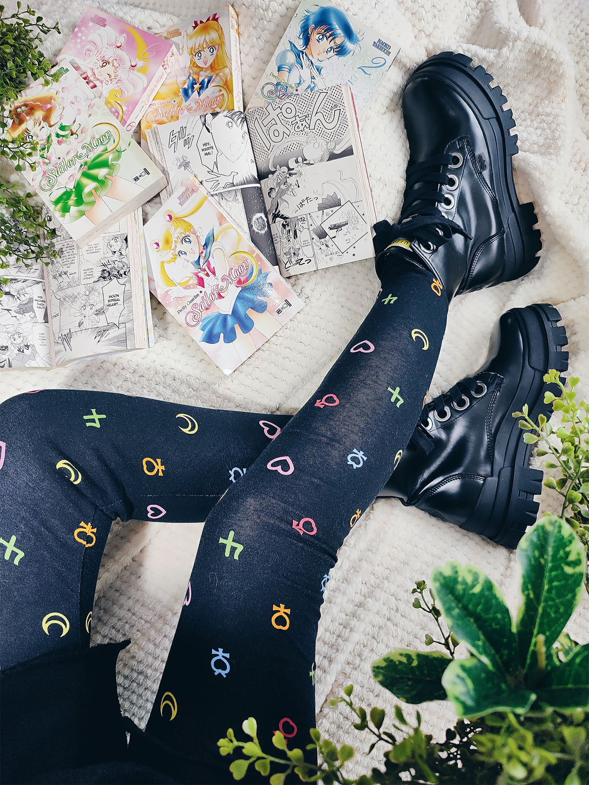 Produktbild Sailor Moon-symbol leggings svart