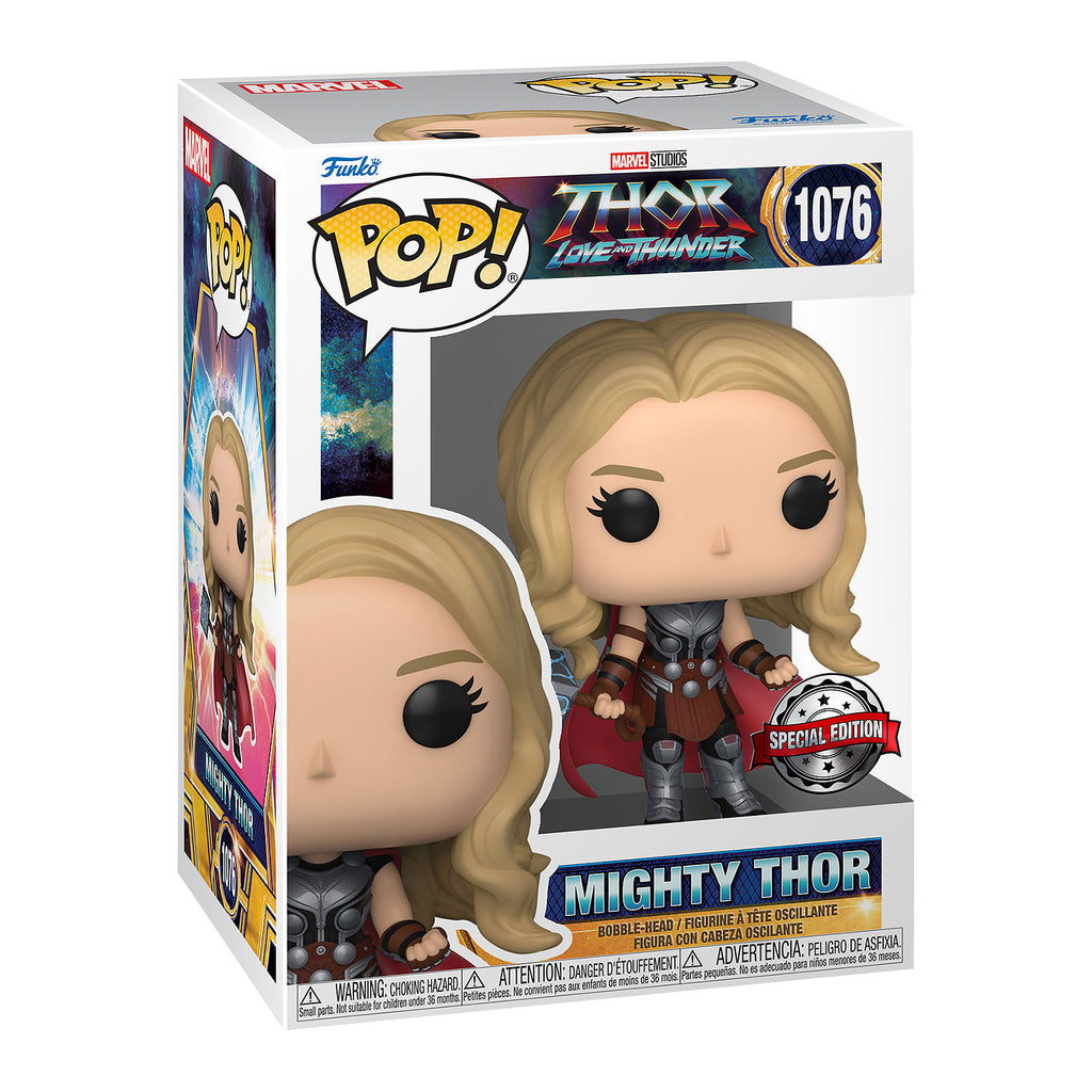 Produktbild Thor: Love and Thunder - Mighty Thor Funko Pop-figur med vickande huvud