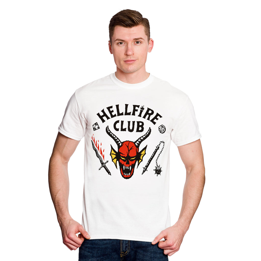 Produktbild Stranger Things - Hellfire Club Logo T-shirt vit