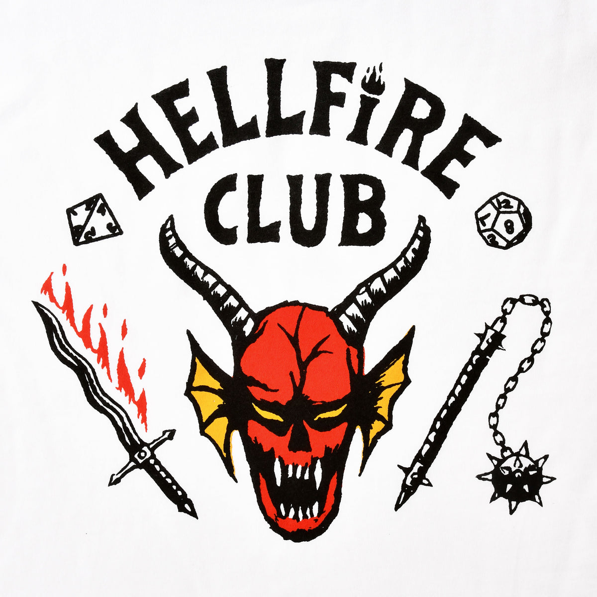 Produktbild Stranger Things - Hellfire Club Logo T-shirt vit