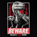Produktbild Jurassic Park - Beware Raptor Country T-shirt svart