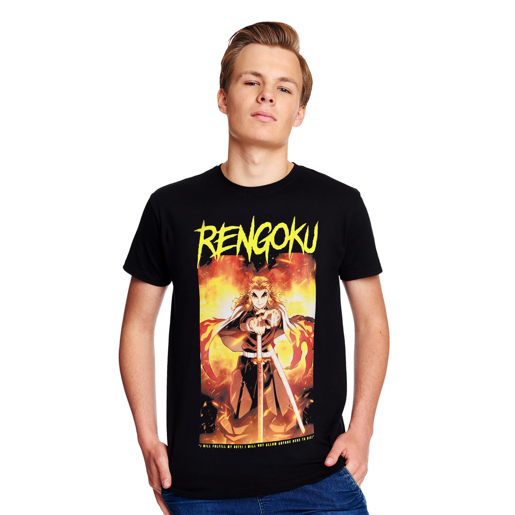 Produktbild Demon Slayer - Rengoku T-shirt svart