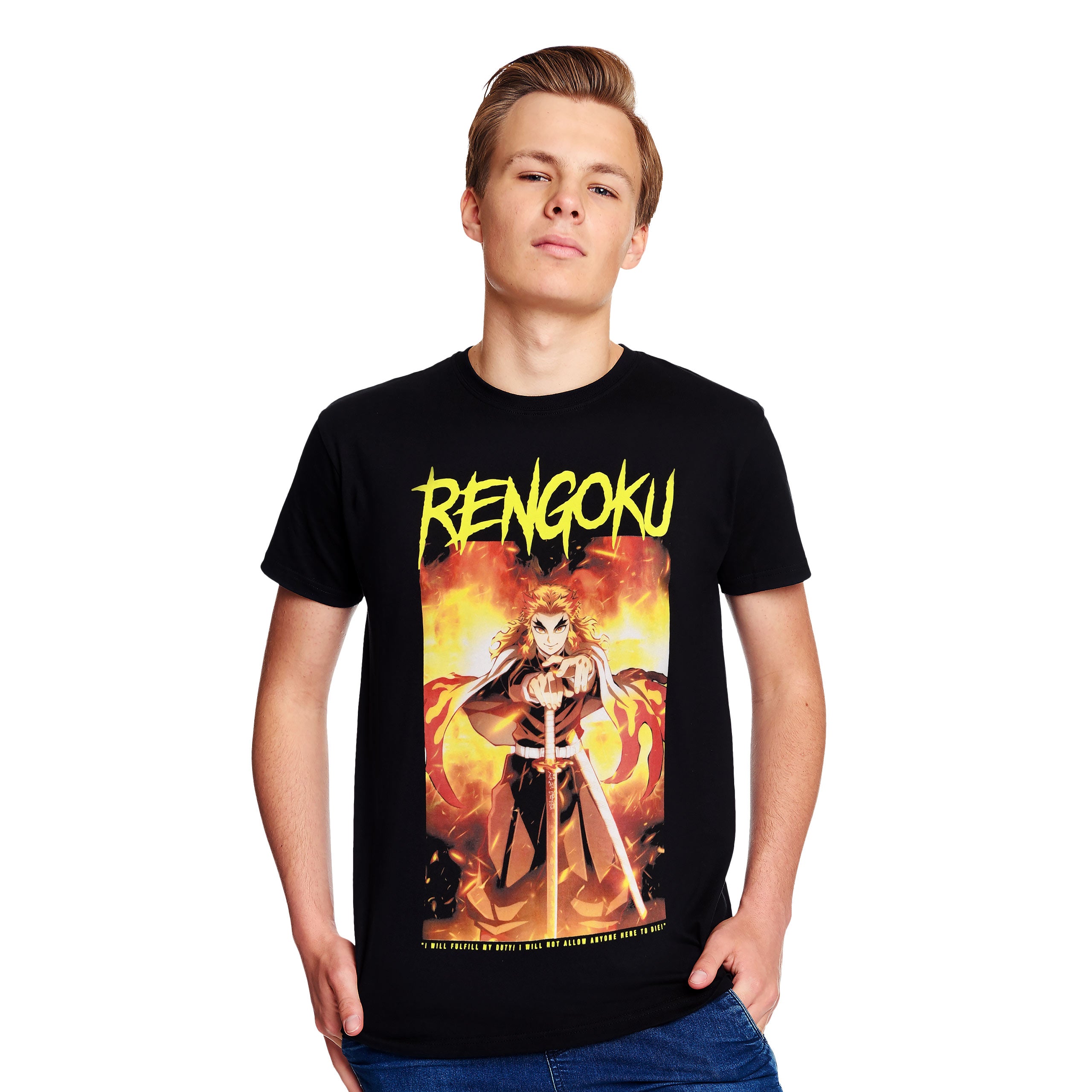 Produktbild Demon Slayer - Rengoku T-shirt svart