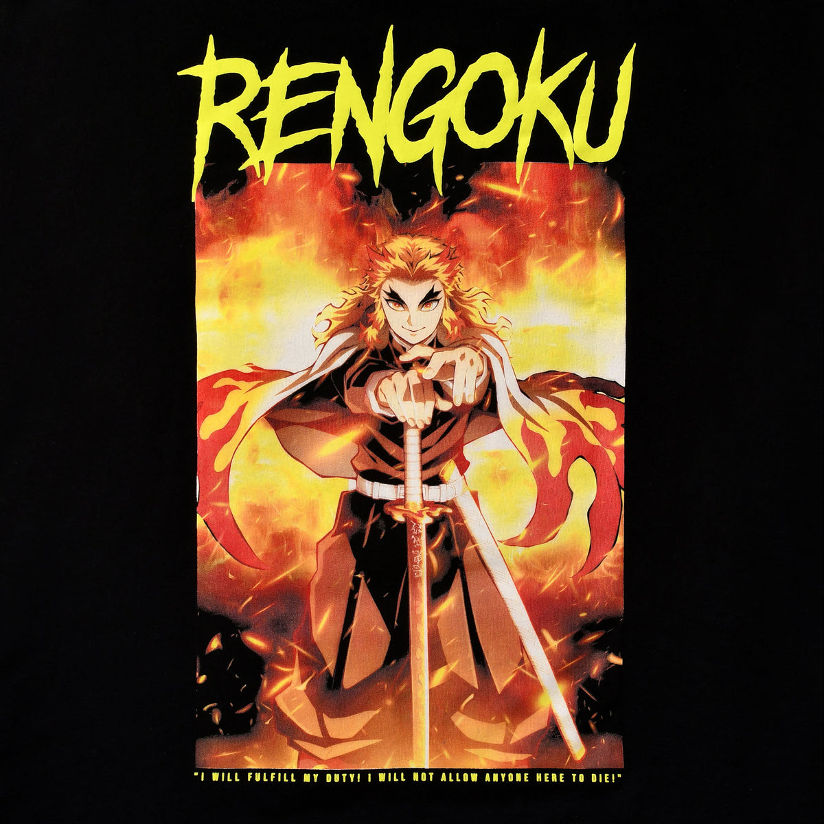 Produktbild Demon Slayer - Rengoku T-shirt svart