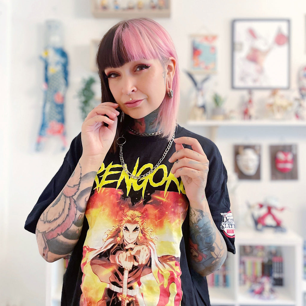Produktbild Demon Slayer - Rengoku T-shirt svart