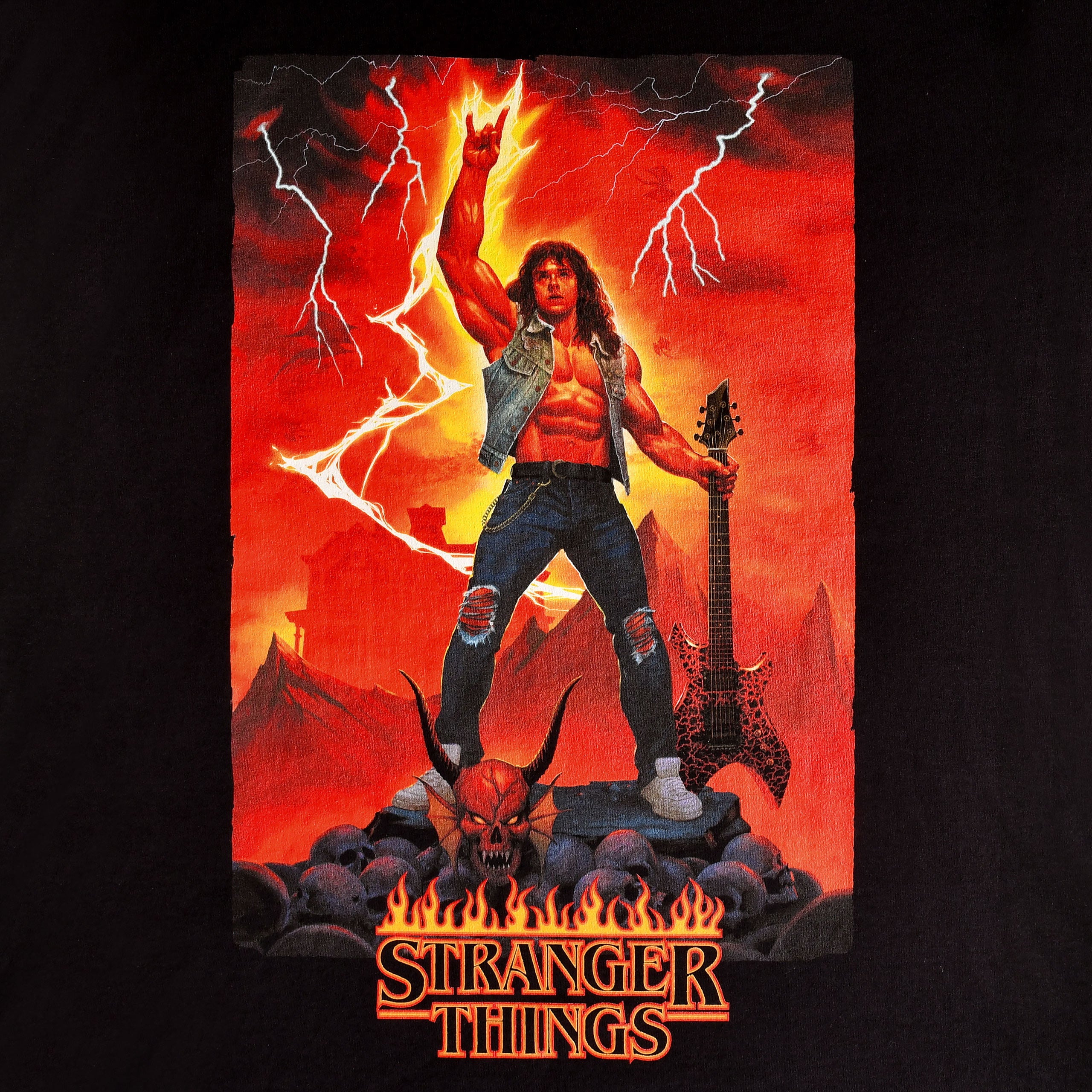 Produktbild Stranger Things - Eddie Rocks T-shirt svart