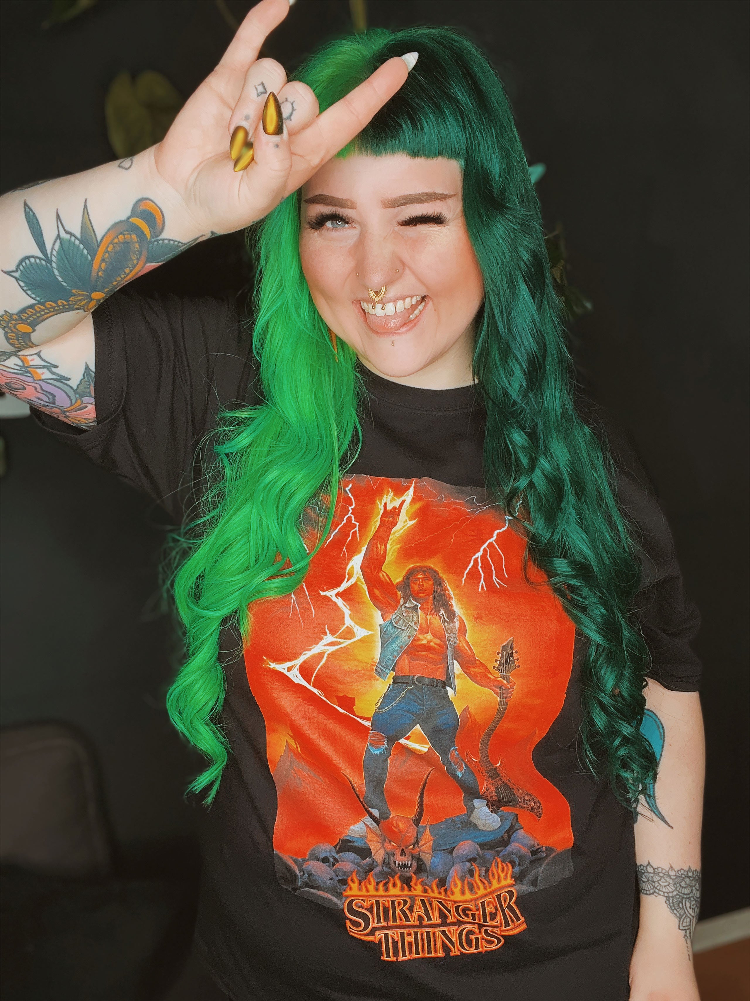 Produktbild Stranger Things - Eddie Rocks T-shirt svart
