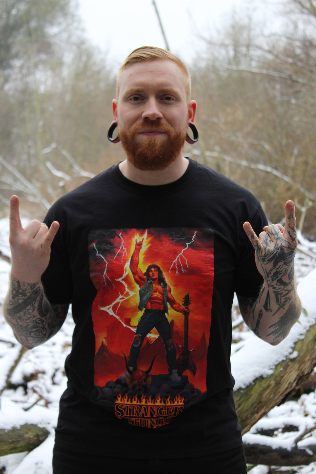 Produktbild Stranger Things - Eddie Rocks T-shirt svart