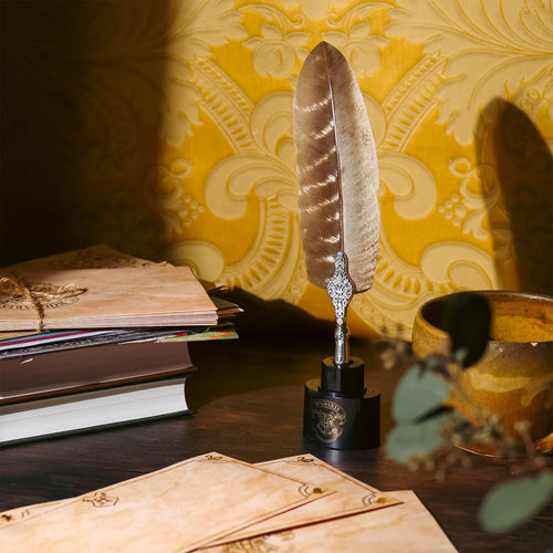 Produktbild Harry Potter - Skrivfjäder med Hogwarts brevpapper-set