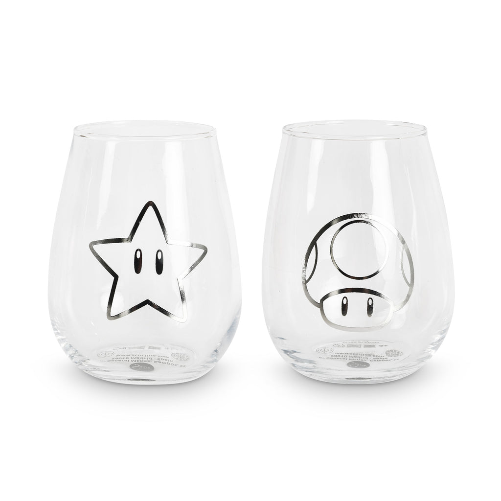 Produktbild Super Mario - Stjärna & Super Svamp Glas 2-pack