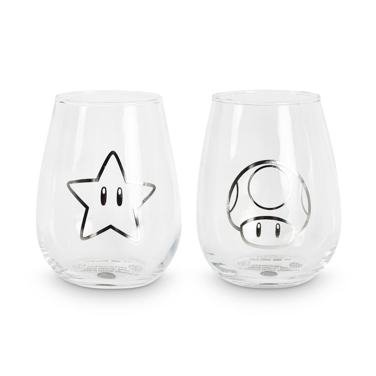 Produktbild Super Mario - Stjärna & Super Svamp Glas 2-pack