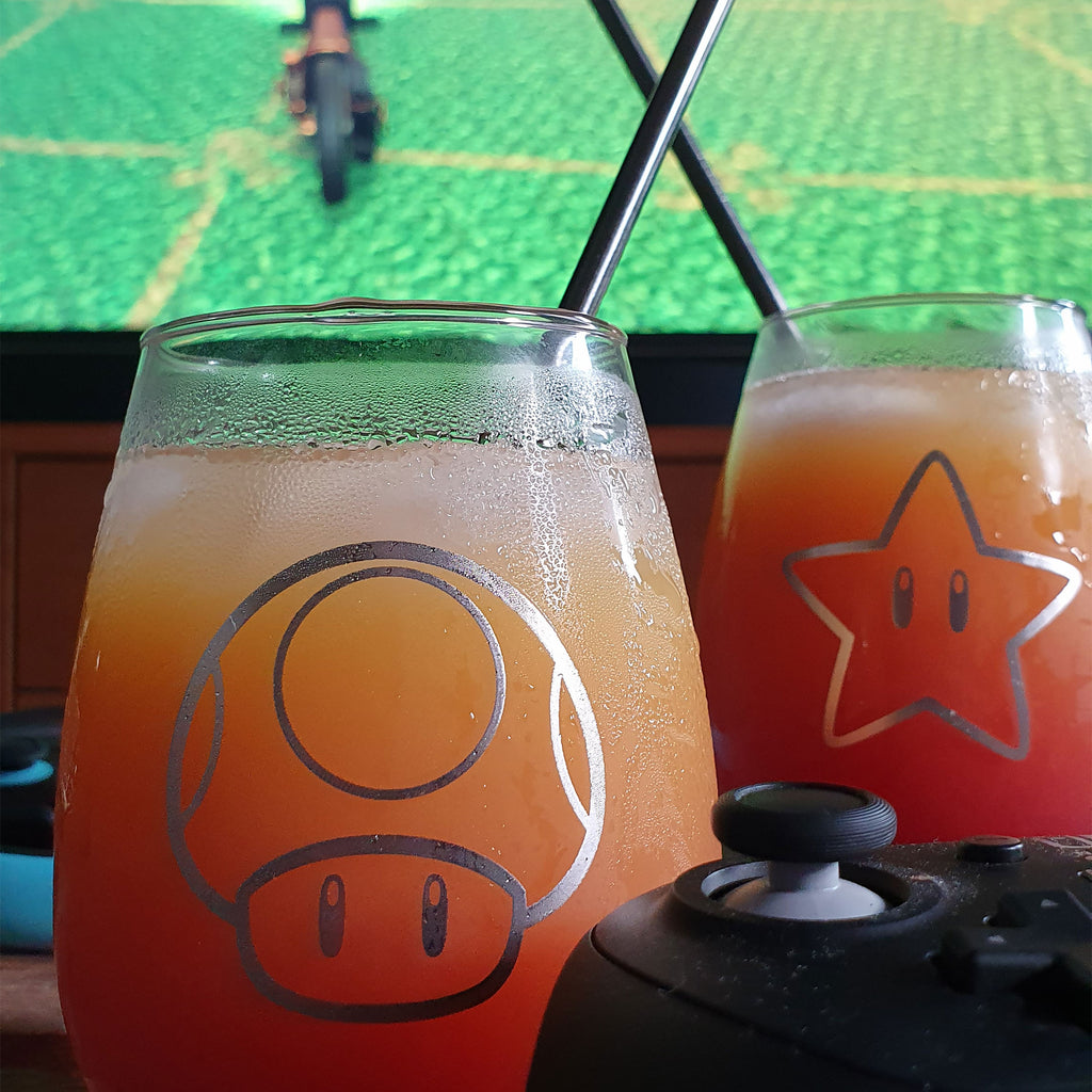 Produktbild Super Mario - Stjärna & Super Svamp Glas 2-pack