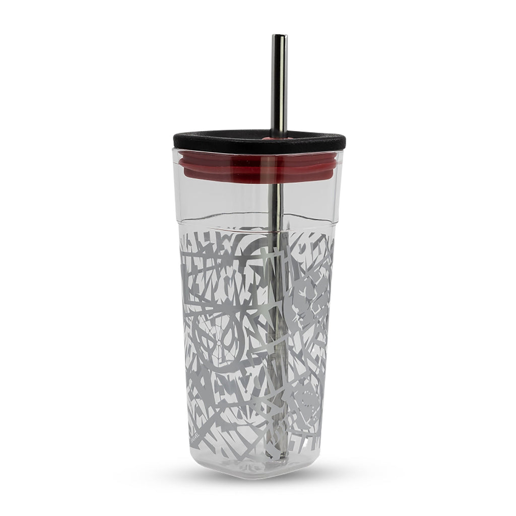 Produktbild Marvel - Mugg med logotyp och sugrör