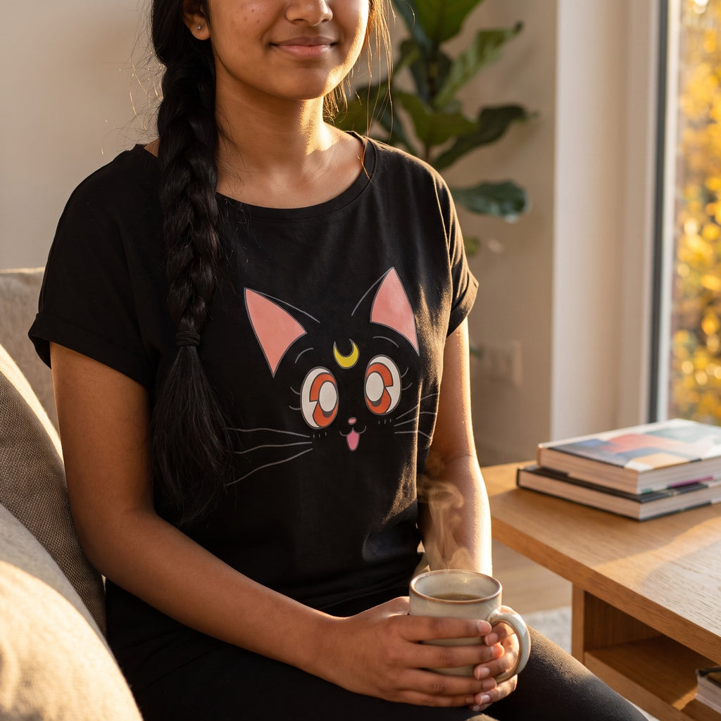 Produktbild Sailor Moon - Luna T-shirt dam svart