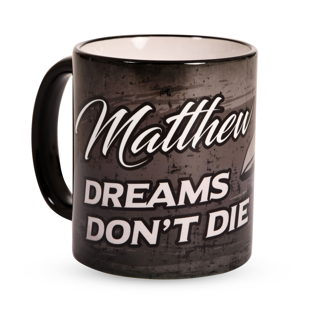 Produktbild Dreams Don't Die-mugg för Sandman-fans