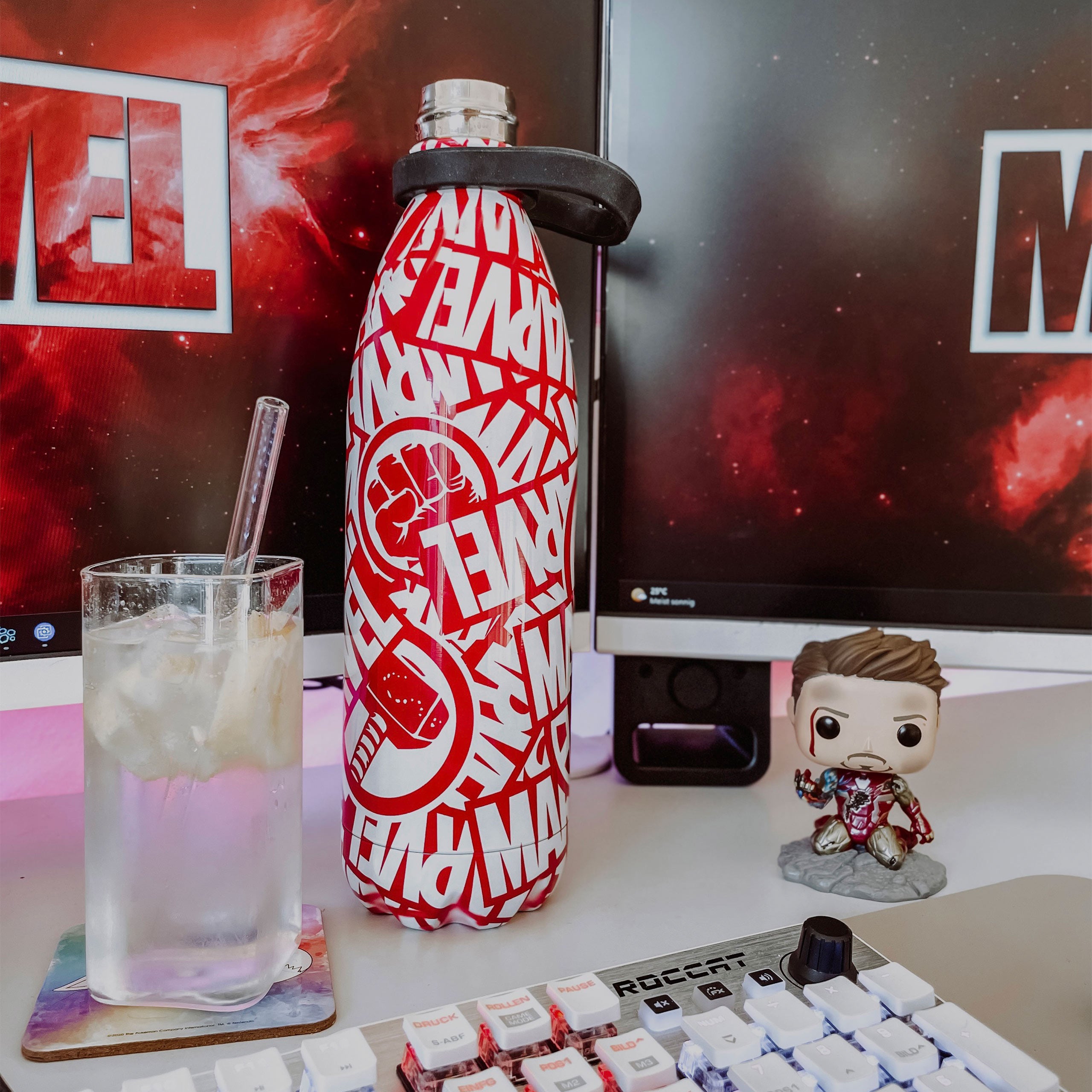 Produktbild Marvel - Logotyp och Ikoner Vattenflaska