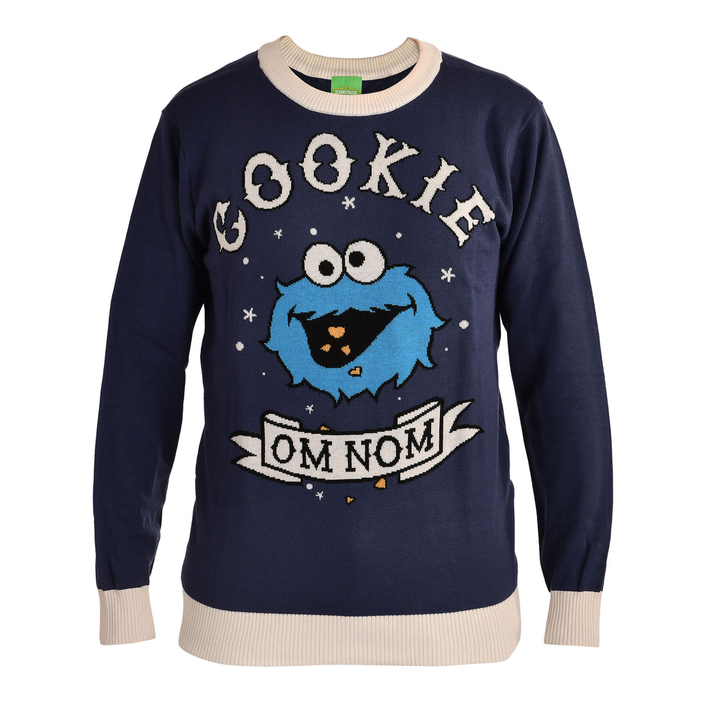 Produktbild Krämmonstret Cookie Om Nom Stickad Tröja - Sesamgatan