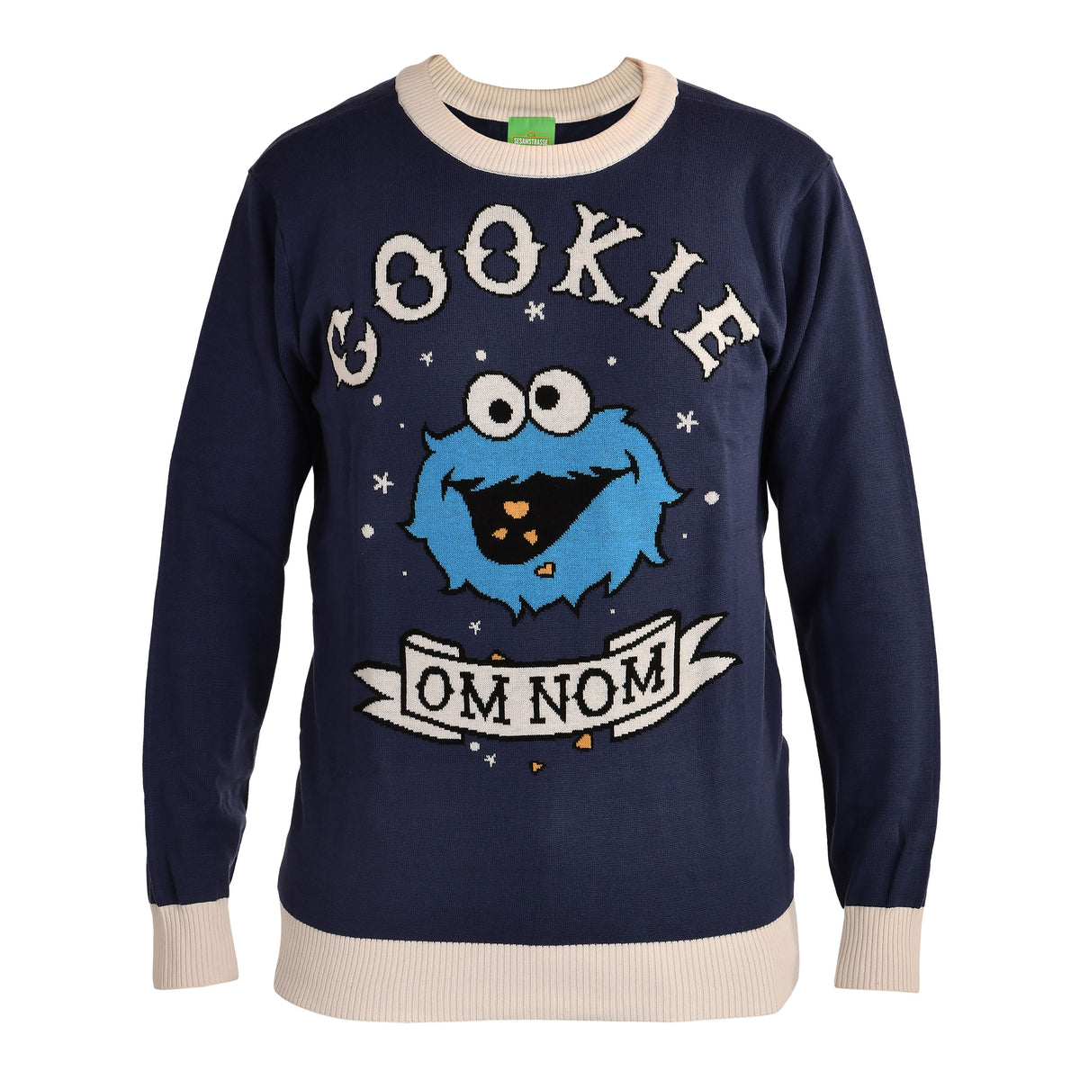 Produktbild Krämmonstret Cookie Om Nom Stickad Tröja - Sesamgatan