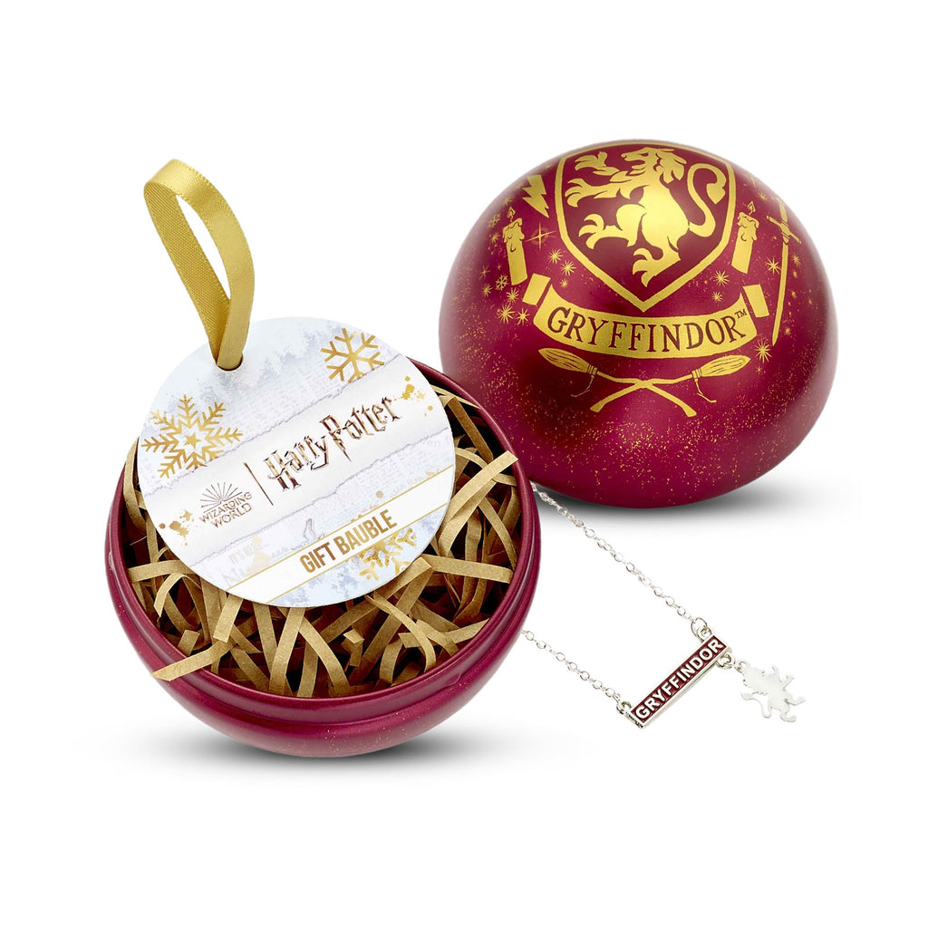 Produktbild Harry Potter - Julgranskula med Gryffindor-vapen och halsband