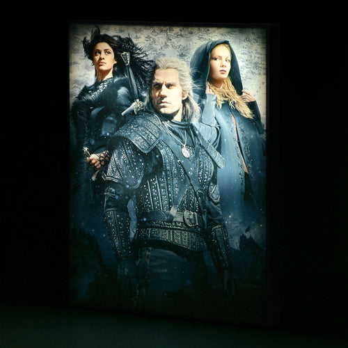 Produktbild Witcher - Ciri, Yennefer & Geralt Väggbild med belysning