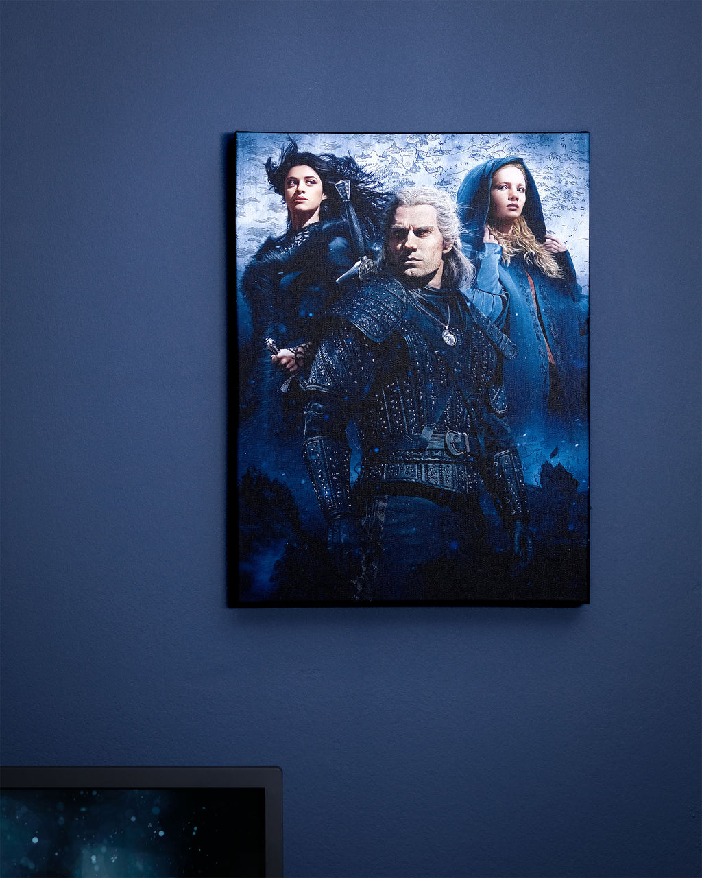 Produktbild Witcher - Ciri, Yennefer & Geralt Väggbild med belysning