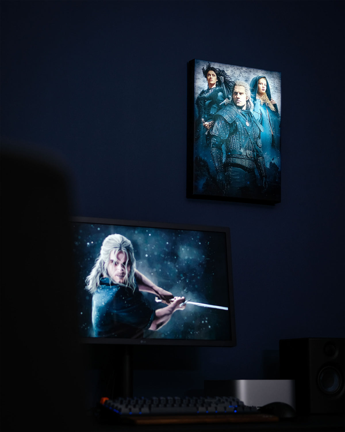 Produktbild Witcher - Ciri, Yennefer & Geralt Väggbild med belysning