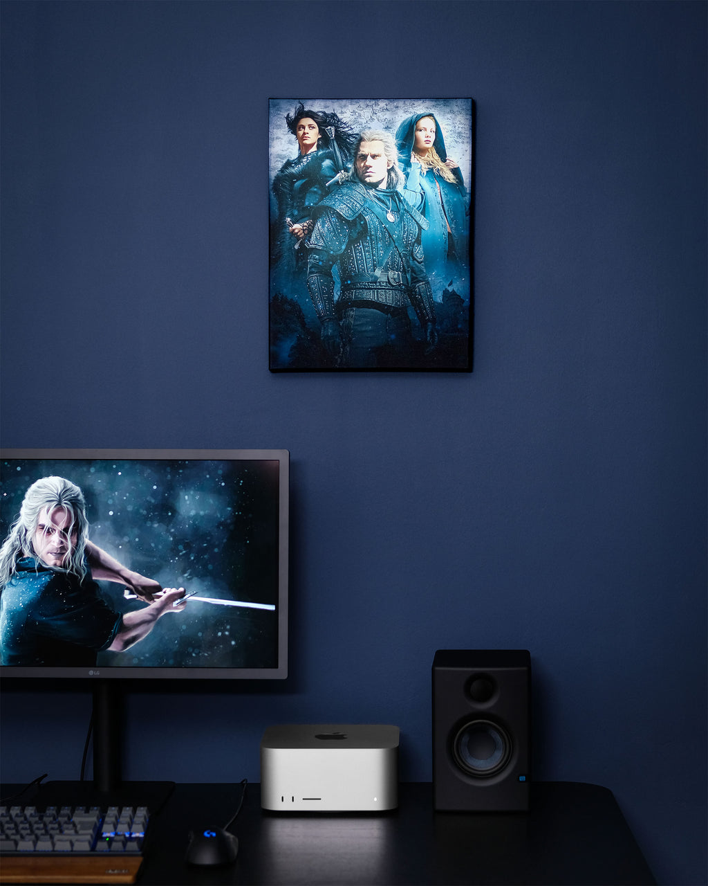 Produktbild Witcher - Ciri, Yennefer & Geralt Väggbild med belysning
