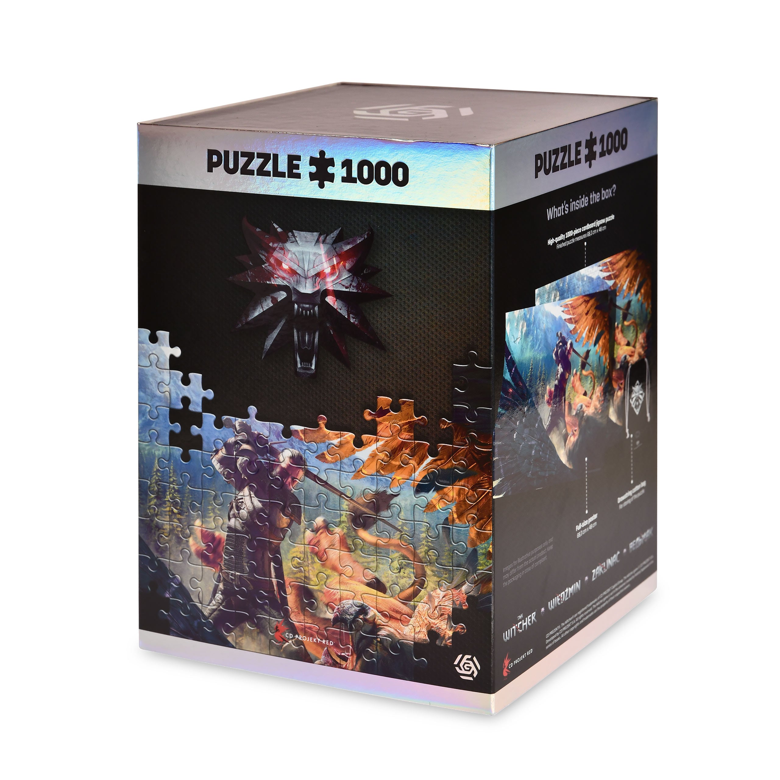 Produktbild Witcher - Geralt mot grip Puzzle med logotygetygpåse