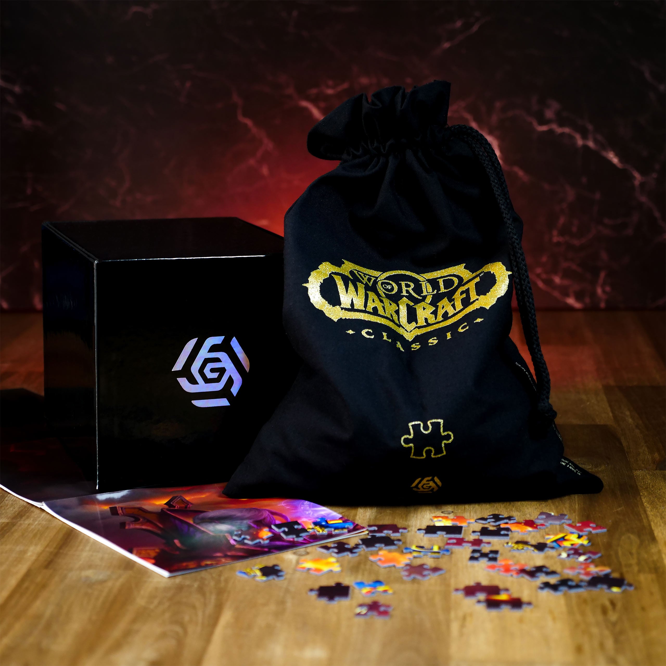 Produktbild World of Warcraft - Ragnaros-pussel med logotygtpåse