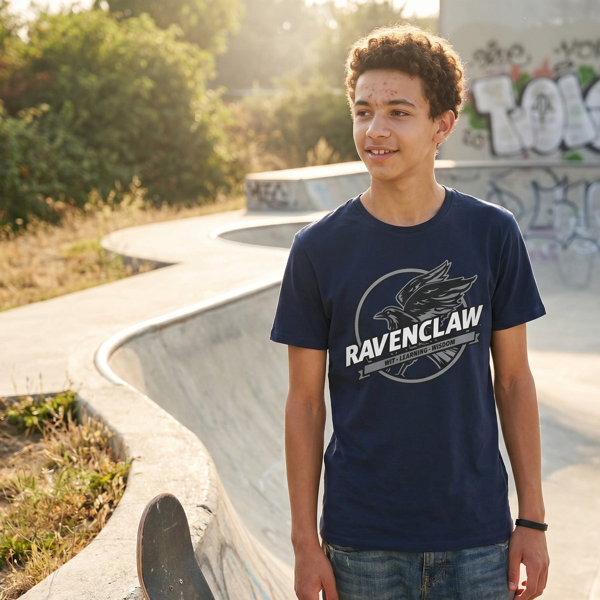 Produktbild Ravenclaw House Values T-shirt blå - Harry Potter