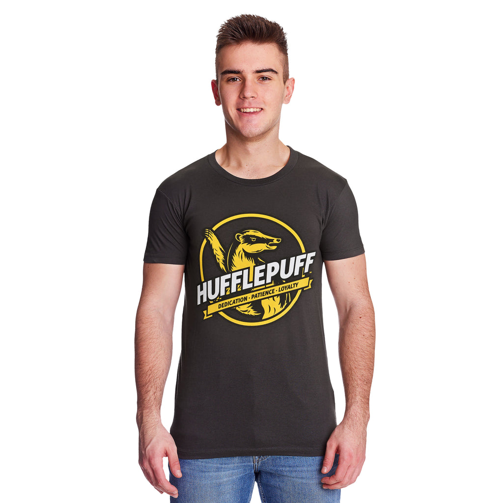 Produktbild Hufflepuff House Values T-shirt grå - Harry Potter