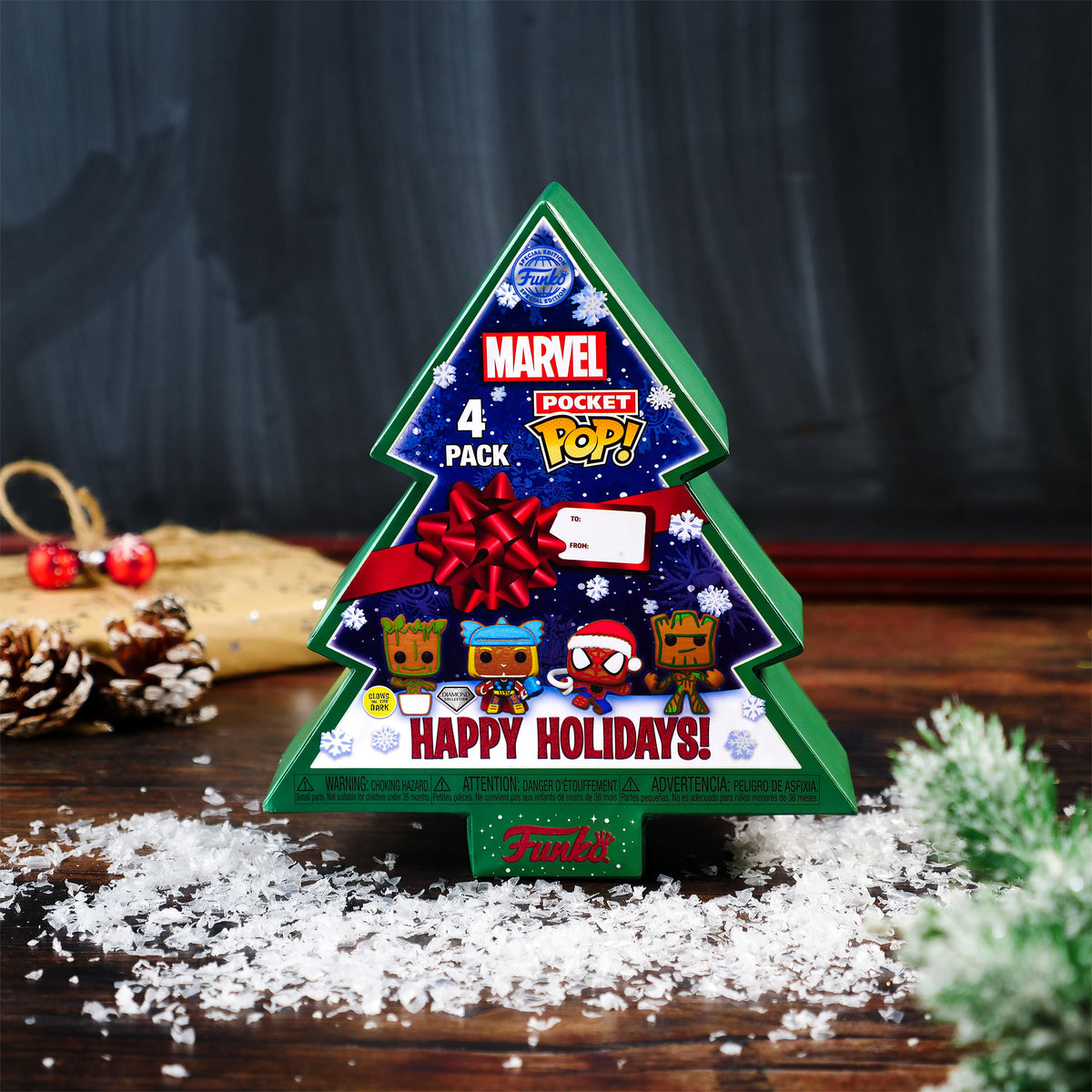 Produktbild Marvel - Happy Holidays Funko Pocket Pop 4-pack figurer