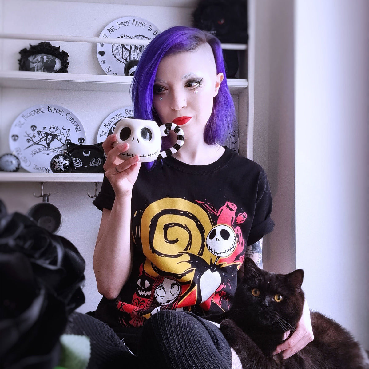 Produktbild Nightmare Before Christmas - Jack & Sally T-shirt svart