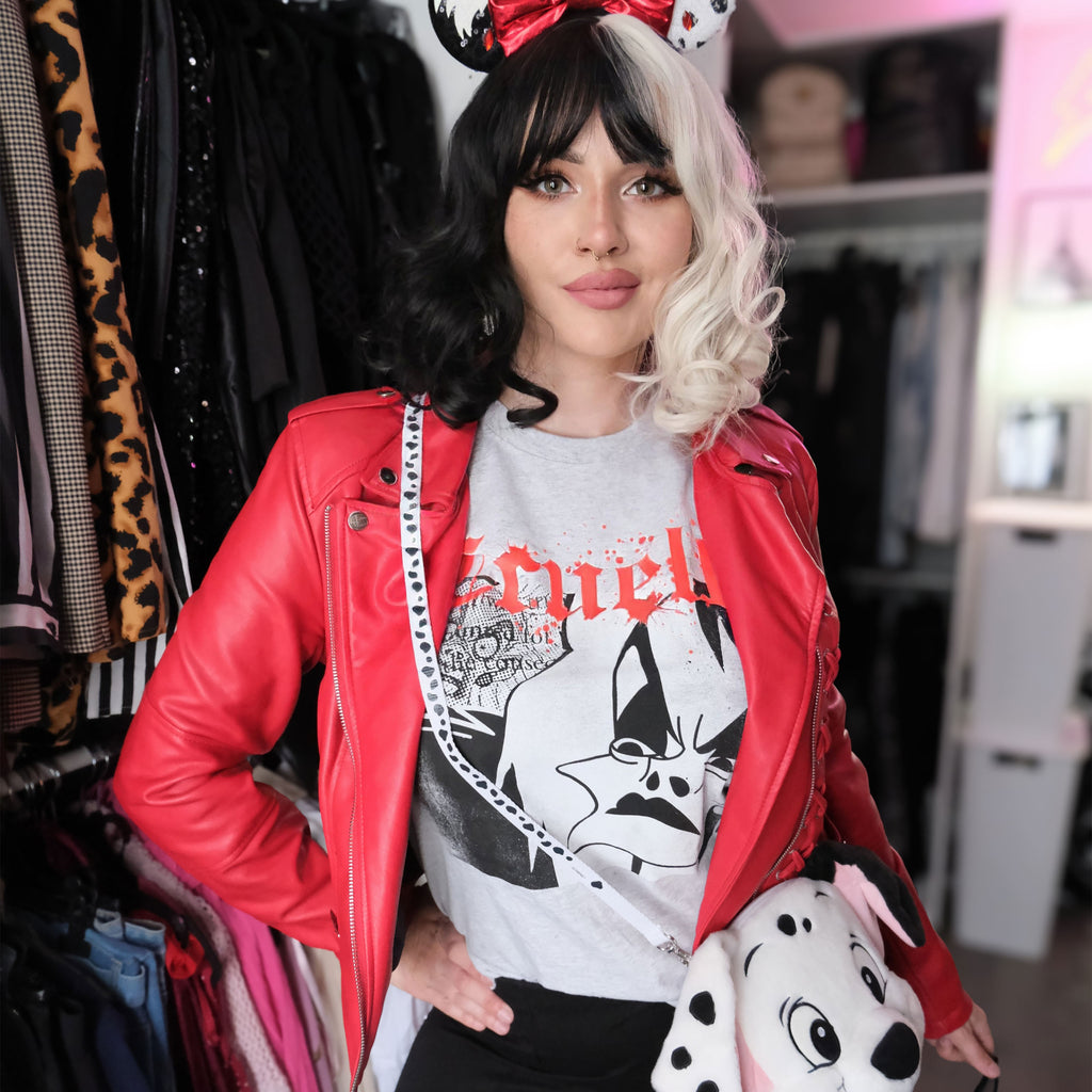 Produktbild Disney Villains - Splatter Cruella T-shirt grå
