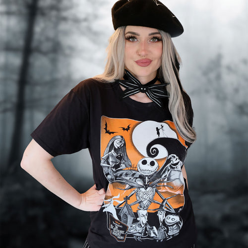Produktbild Nightmare Before Christmas - Orange Moon T-Shirt svart