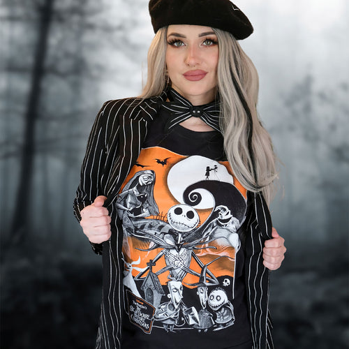 Produktbild Nightmare Before Christmas - Orange Moon T-Shirt svart