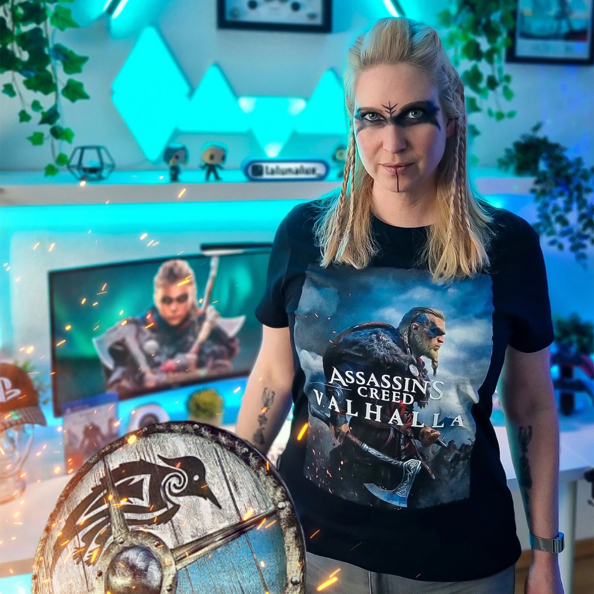 Produktbild Eivor Valhalla T-shirt svart - Assassin's Creed