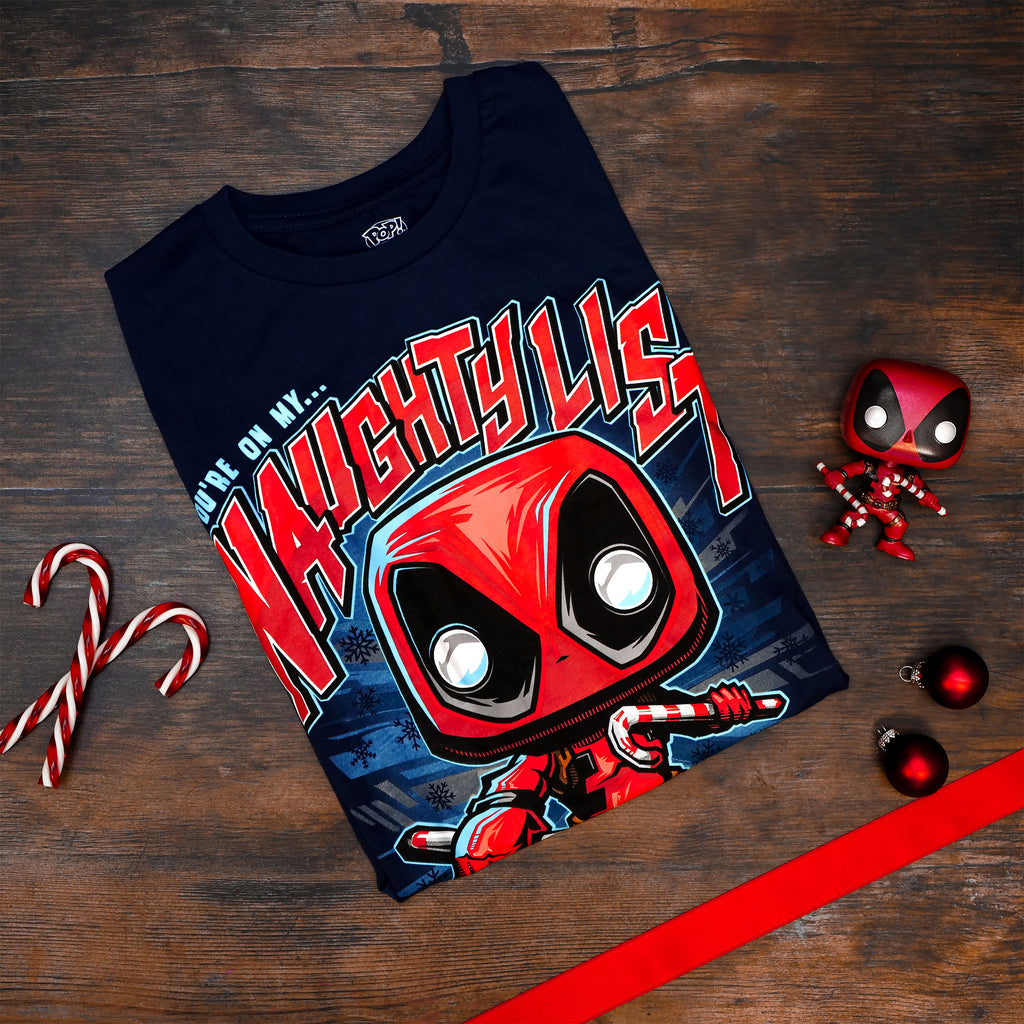 Produktbild Deadpool Jul T-shirt med Funko Pop Figur