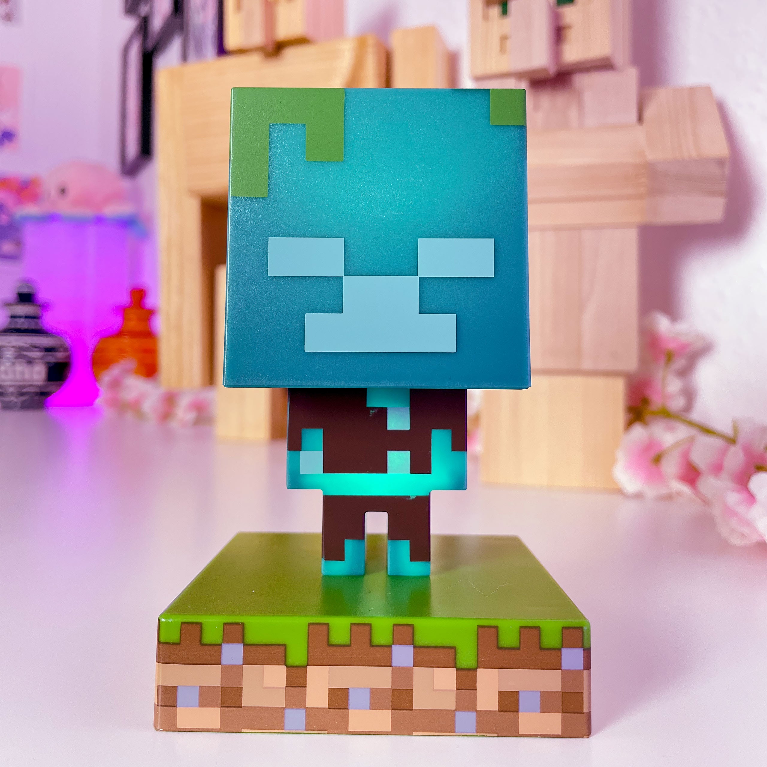 Produktbild Minecraft - Dränkt Zombie 3D Bordslampa
