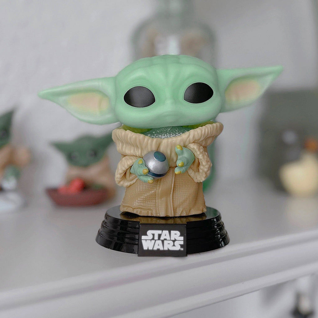 Produktbild Star Wars - Grogu med rustning Funko Pop vickande huvudfigur