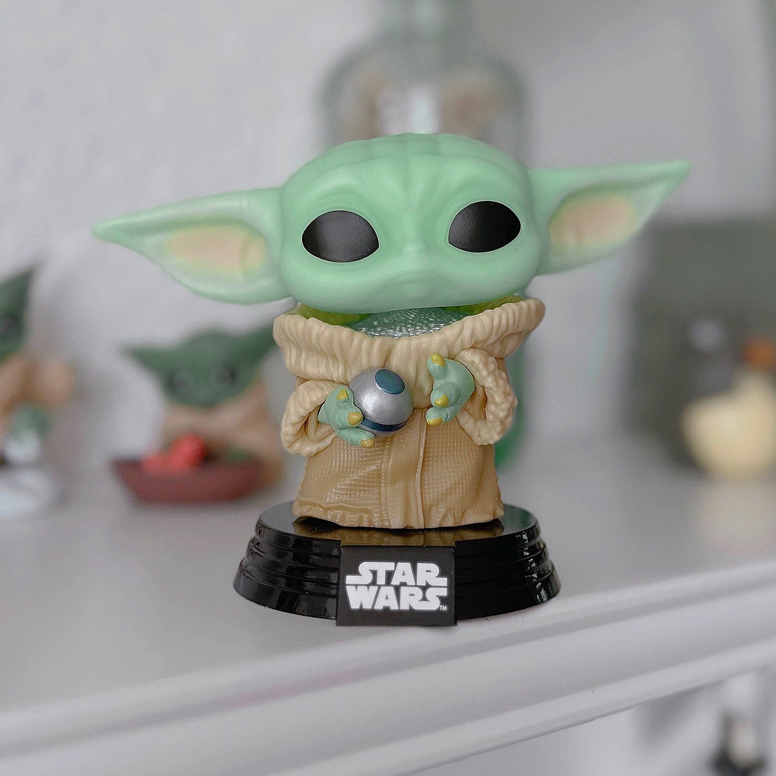 Produktbild Star Wars - Grogu med rustning Funko Pop vickande huvudfigur