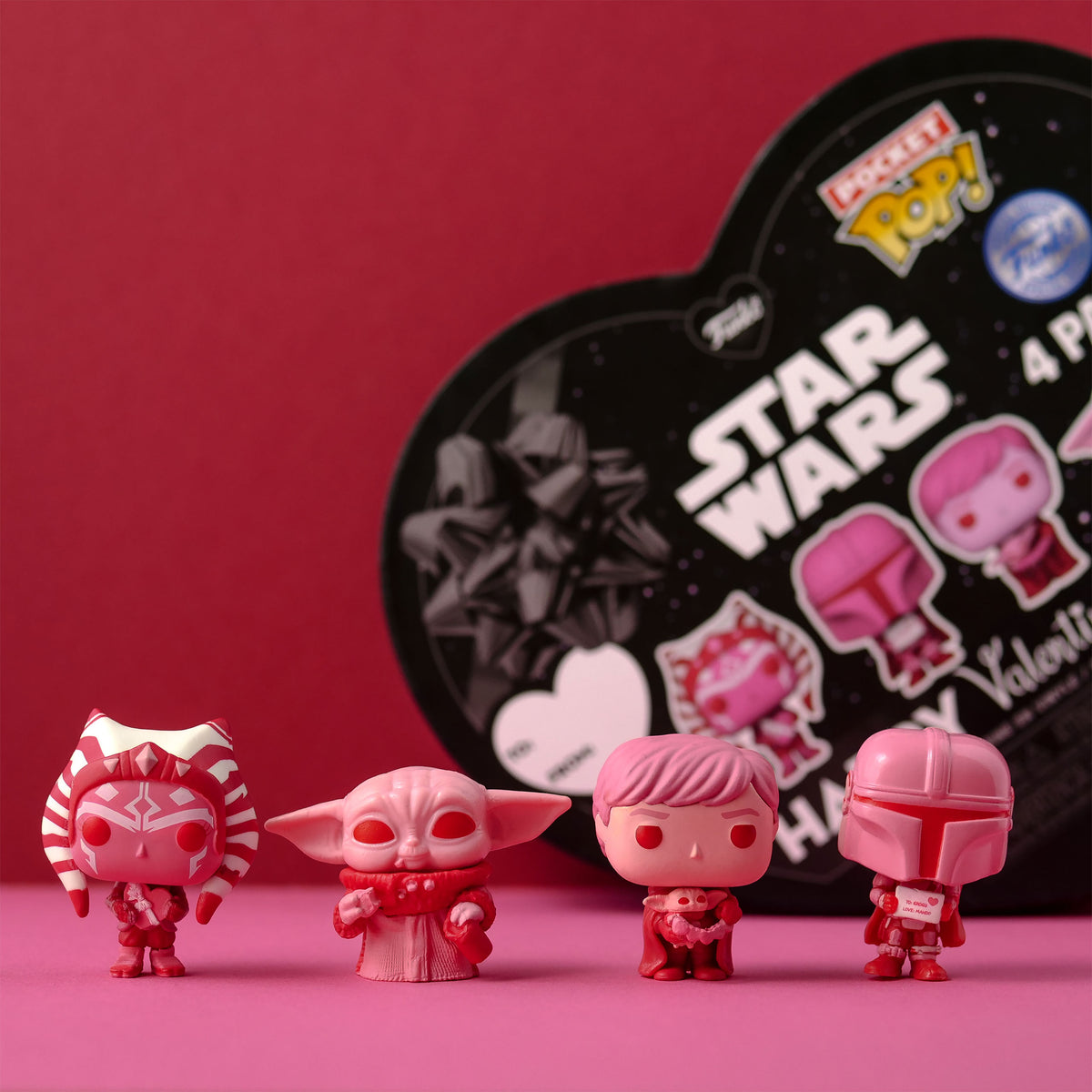 Produktbild Star Wars - Funko Pocket Pop 4-pack Figurer Valentinsutgåva