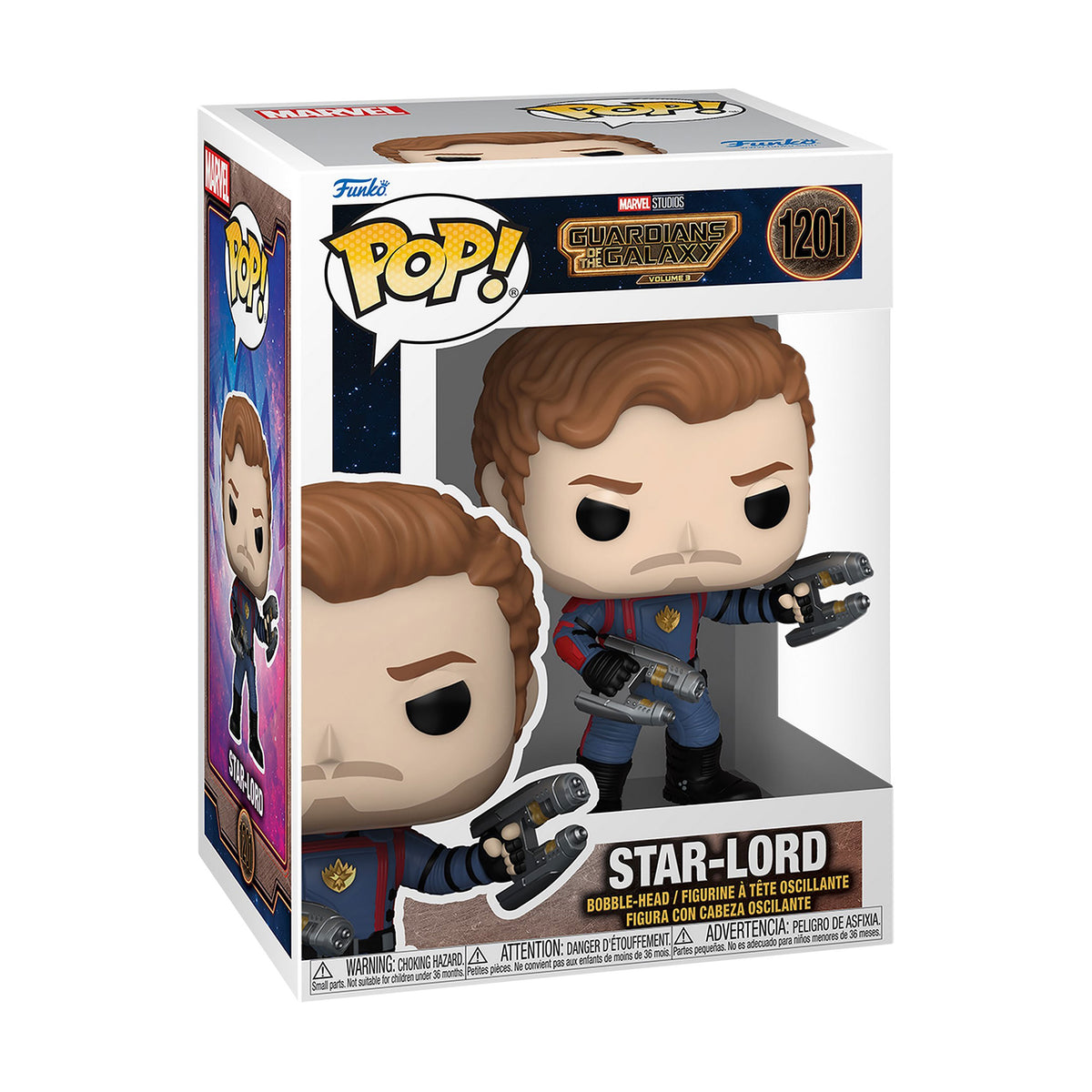 Produktbild Guardians of the Galaxy - Star-Lord Funko Pop figur med rörligt huvud